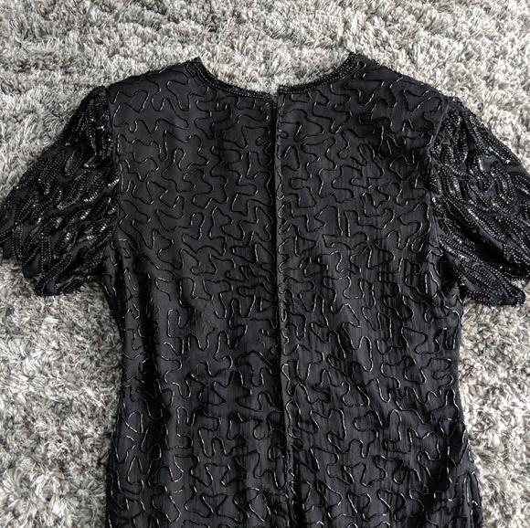 ❌ Vintage sequin silk beaded dress - Picture 4 of 5